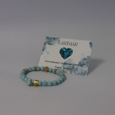 Zapestnica LARIMAR - Komunikacija, Umirjenost, Modrost
